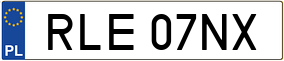 Trailer License Plate